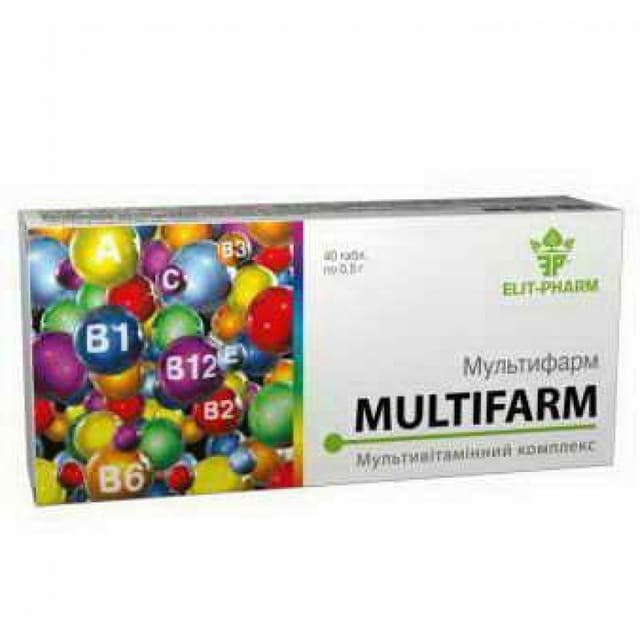 Мультифарм – мультивітамінний комплекс, 40 таблеток