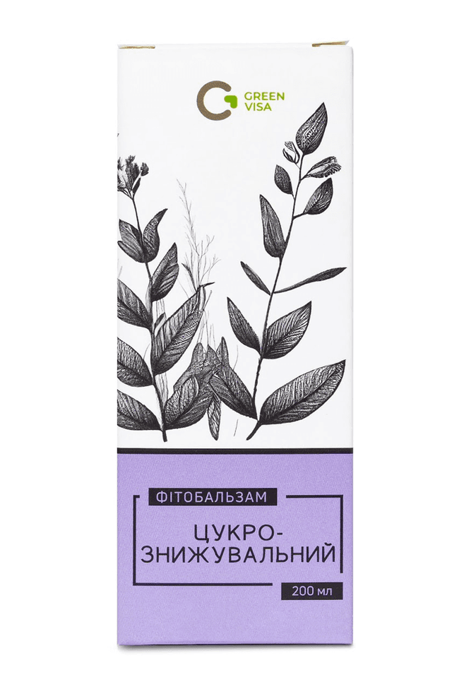 Сахарознижувальний фітобальзам для діабетиків 200 мл