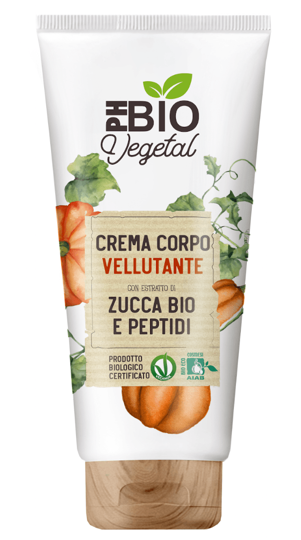 Оксамитовий крем для тіла з органічним екстрактом гарбуза та пептидами, Італія