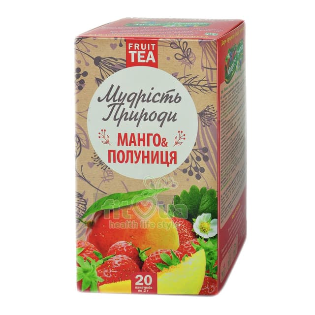 Чай полуниця манго мудрість природи, 20 пакетиків