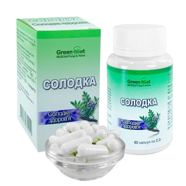 Корінь солодки, лакриця в капсулах 60 шт Грін сет