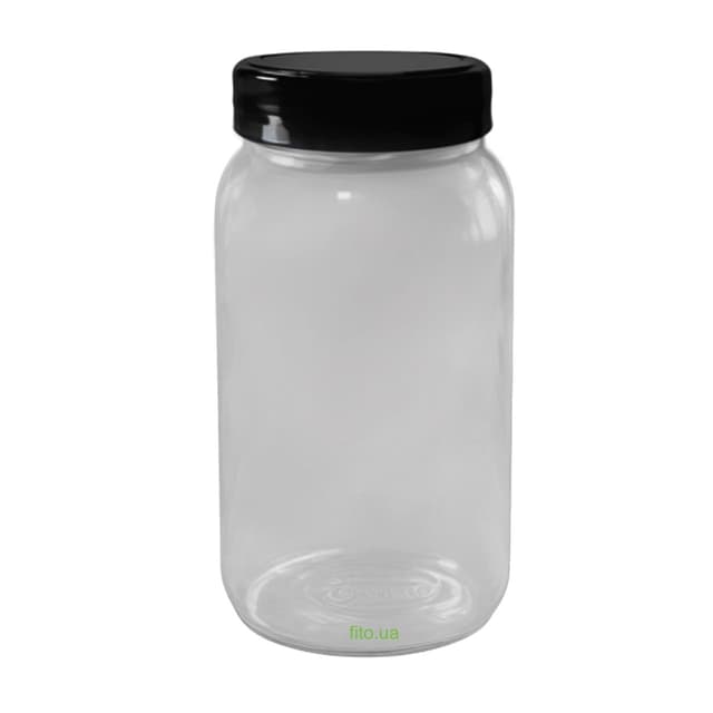 Баночка для спецій, сипучих рідин чорна кришка 500 мл