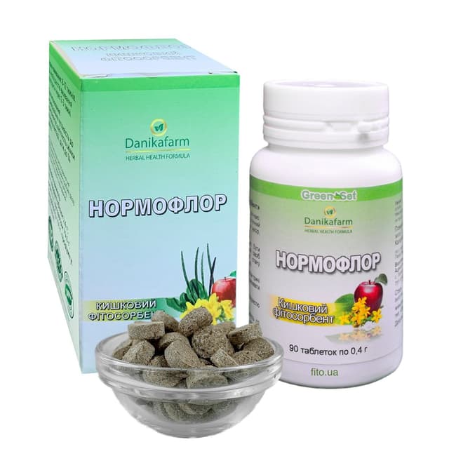 Нормофлор - Кишечний фітосорбент пігулки 90 шт по 0.4 г
