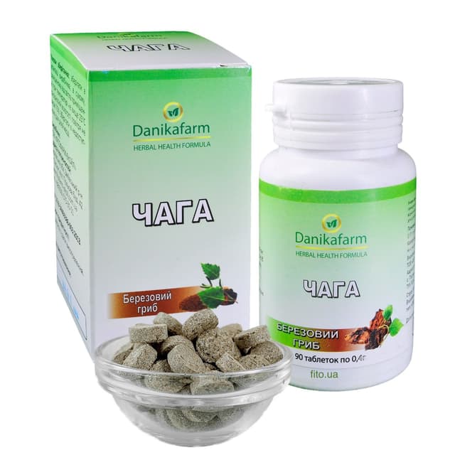 Чага березовий гриб пігулки 90 шт